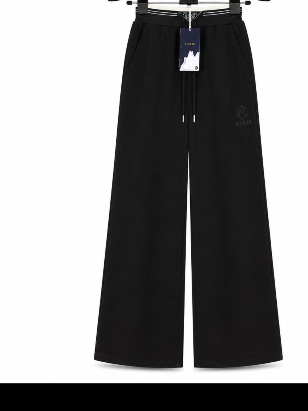 Women’s Black Stretchable Wide-Leg Pants NWT | Comfy Elastic Waist